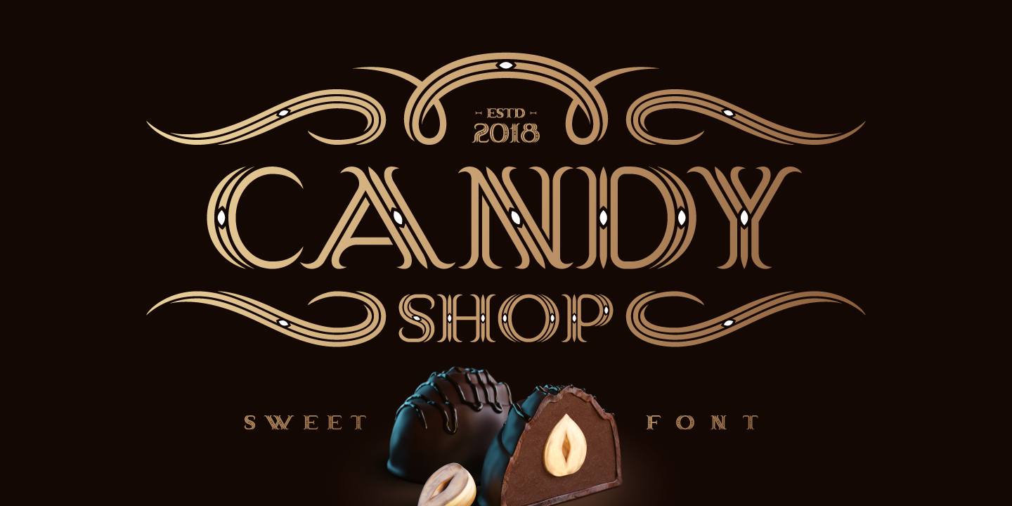 Ejemplo de fuente Candy Shop